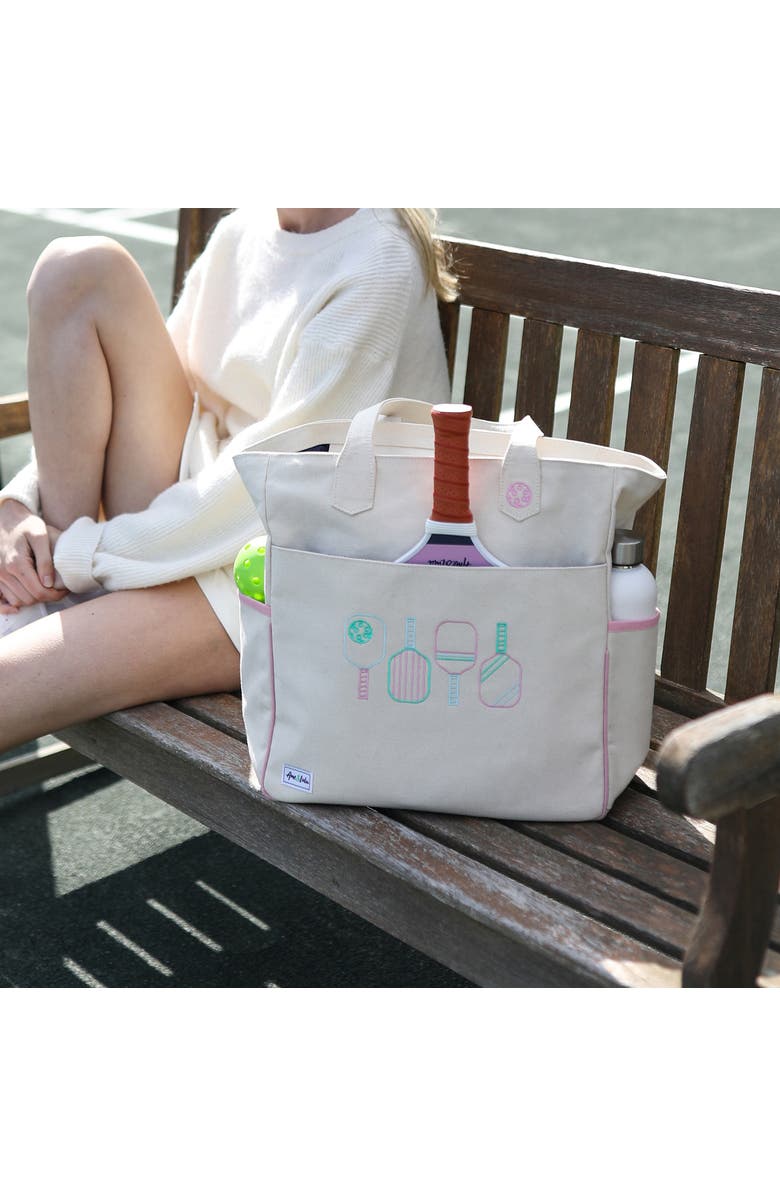 Ame & Lulu Cross Court Pickleball Tote, Alternate, color, Pastel Paddles