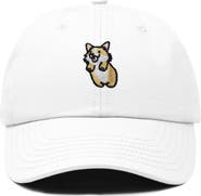 Dalix Leaping Corgi Embroidered Cap