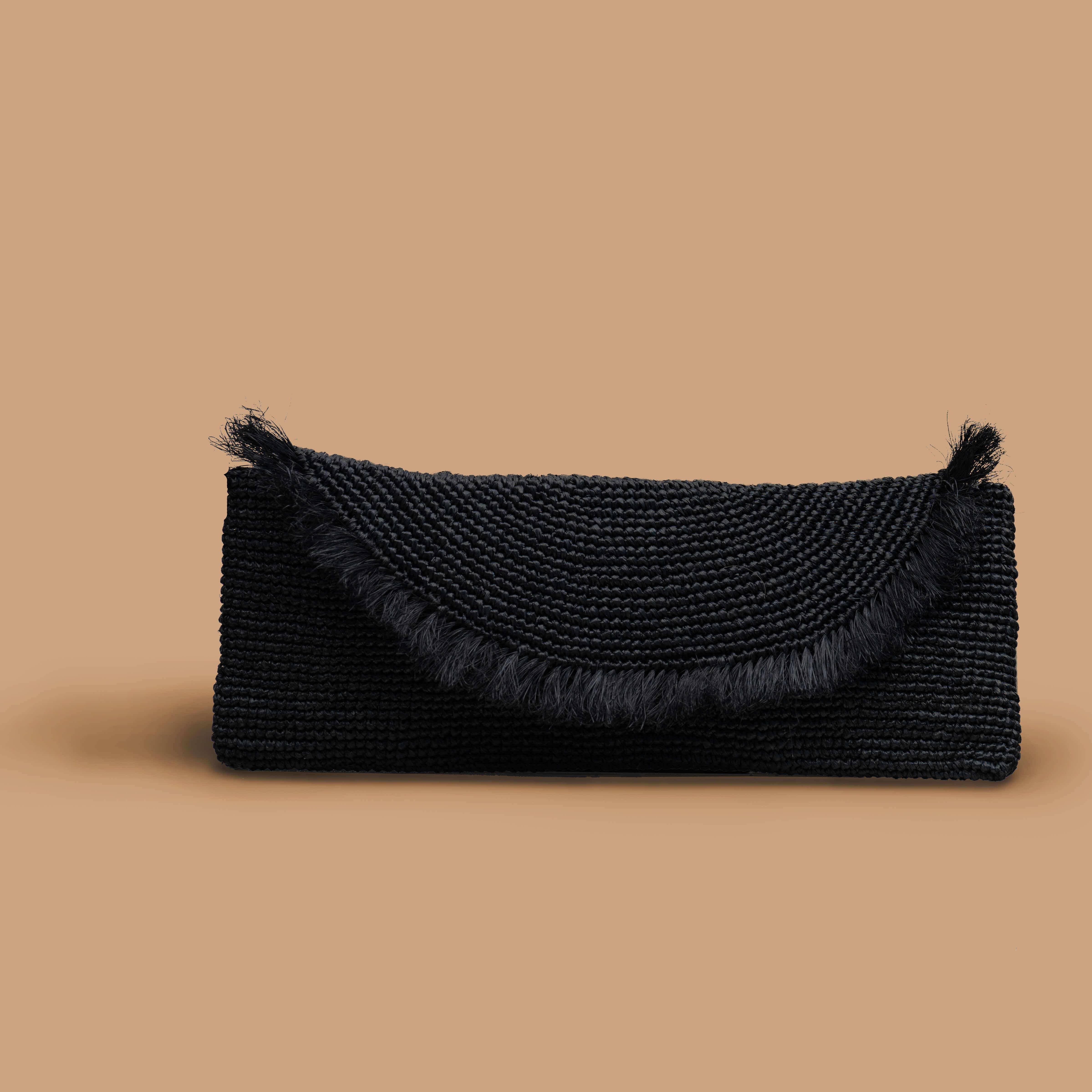 indego africa East West Clutch, Main, color, Black