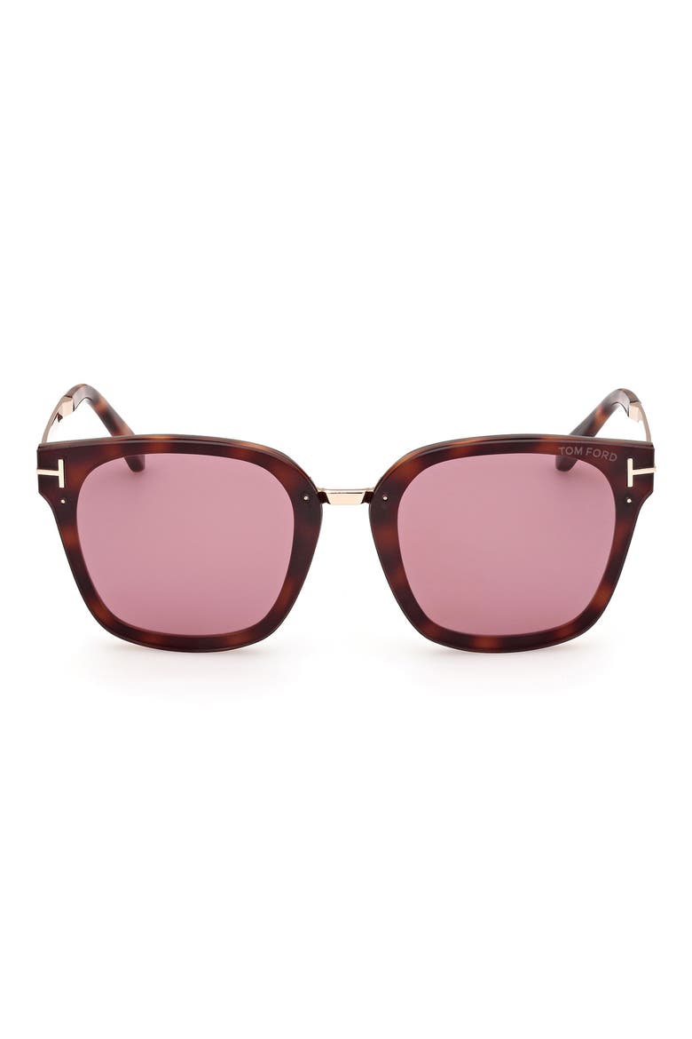 Philippa 68mm Gradient Square Sunglasses, Main, color, DARK HAVANA / VIOLET