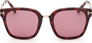 TOM FORD Philippa 68mm Gradient Square Sunglasses