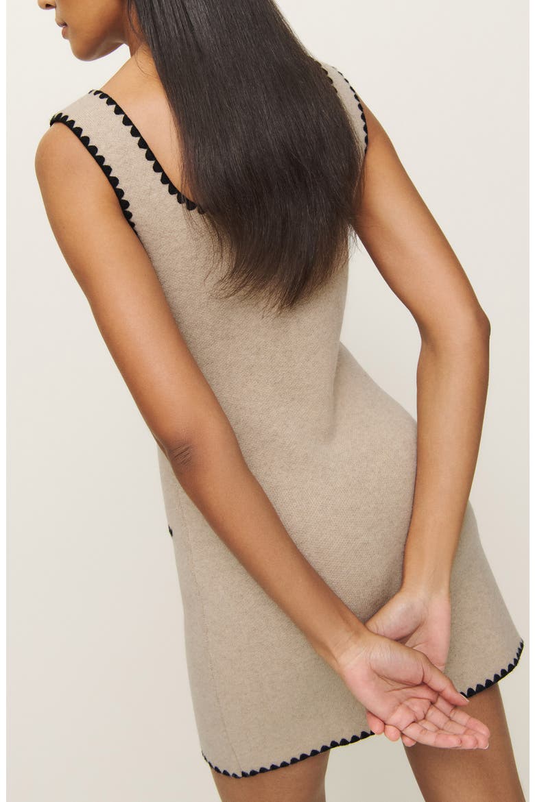 Isabelle Regenerative Wool Embroidered Minidress, Alternate, color, LINEN