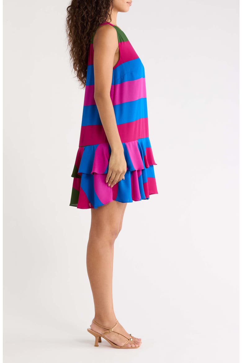 Saige Stripe Sleeveless Shift Dress, Alternate, color, MAGENTA-MULTI