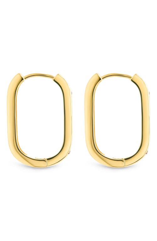 Sterling Forever Roxanne Cubic Zirconia Hoop Earrings In Gold