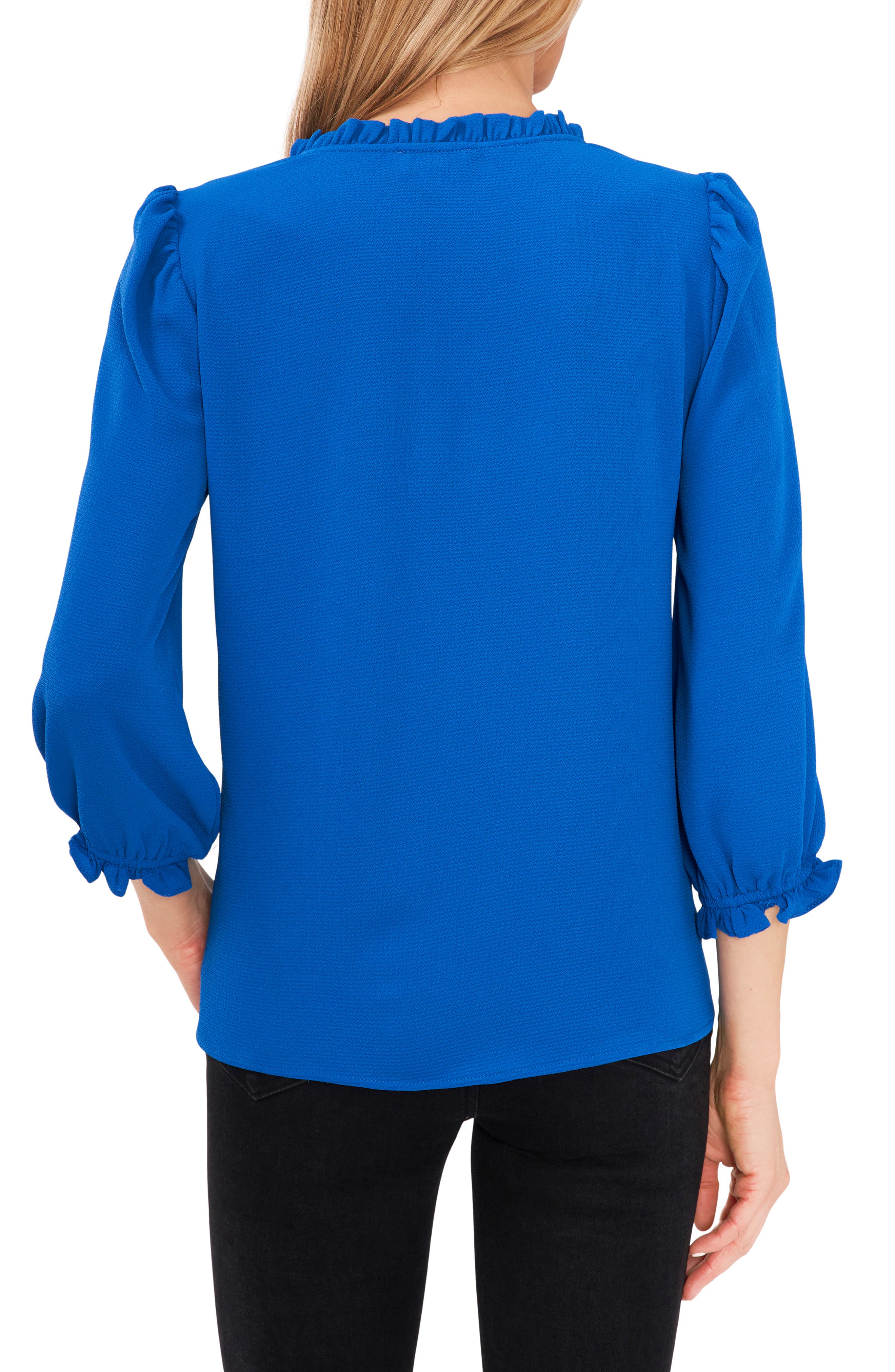 Ruffle V-Neck Blouse - image 4