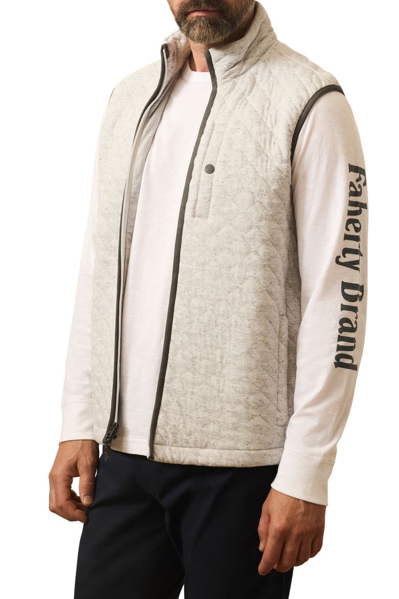 Epic Quilted Fleece Vest, Alternate, color, IVORY PEAK HEATHER