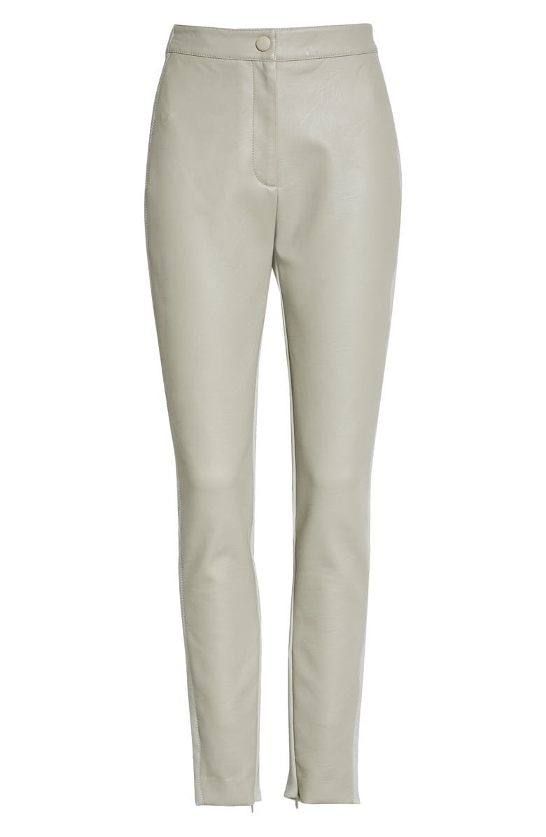 Stella McCartney Kelly Faux Leather & Knit Skinny Pants, Alternate, color, 