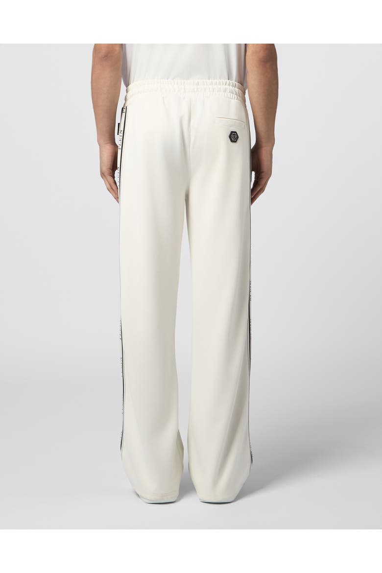 Tracksuit Trousers Jacquard Logo Men, Alternate, color, OffWhite