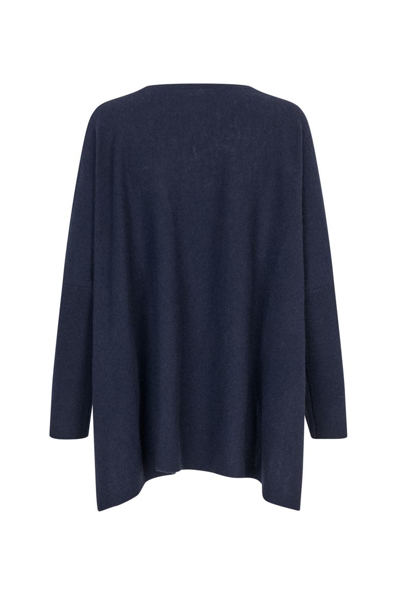 MaFayela Knit Poncho, Alternate, color, Navy Blazer