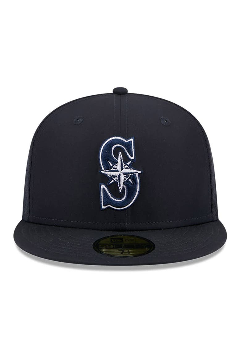 Men's New Era Navy Seattle Mariners 2026 Batting Practice 59FIFTY Fitted Hat, Alternate, color, Navy