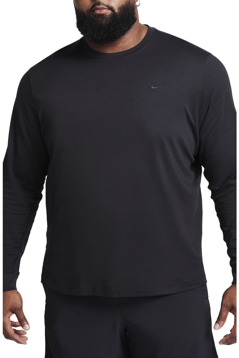 Dri-FIT Primary Long Sleeve T-Shirt, Alternate, color, BLACK/ BLACK