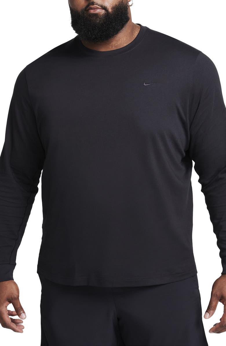 Nike Dri-FIT Primary Long Sleeve T-Shirt, Alternate, color, Black/ Black