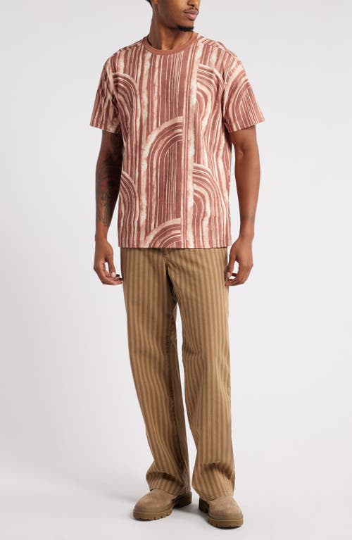 Nordstrom X Harlem's Fashion Row House Of Aama Etched T-shirt In Tan Curved Lines