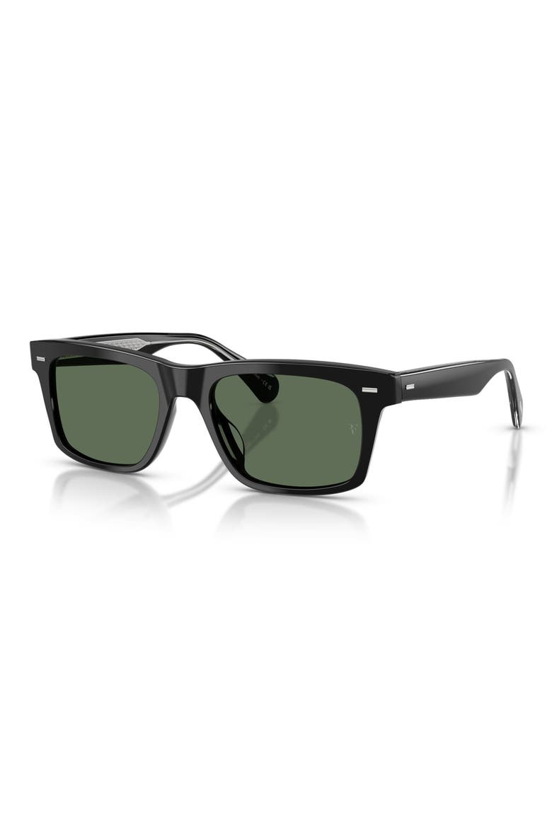 x Roger Federer Mr. Federer 55mm Polarized Rectangular Sunglasses, Alternate, color, BLACK / G-15 POLAR