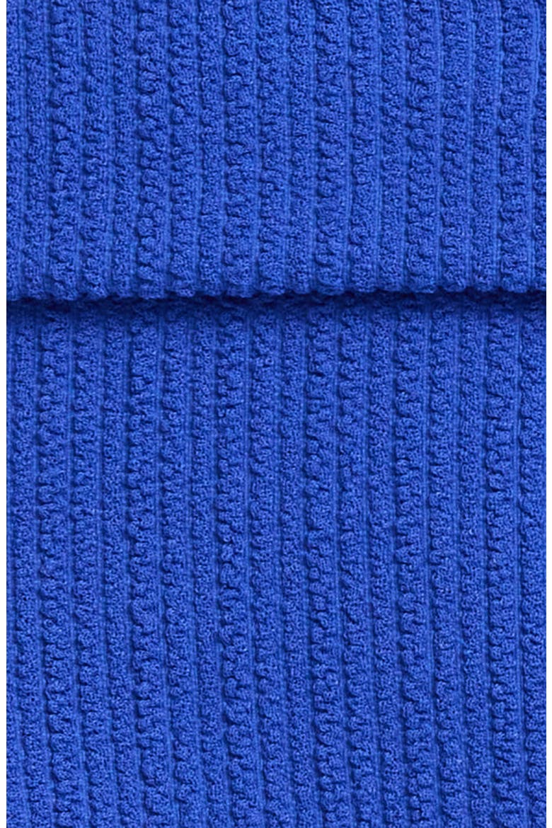 Rib High Waist Bikini Bottoms, Alternate, color, LUMINOUS BLUE