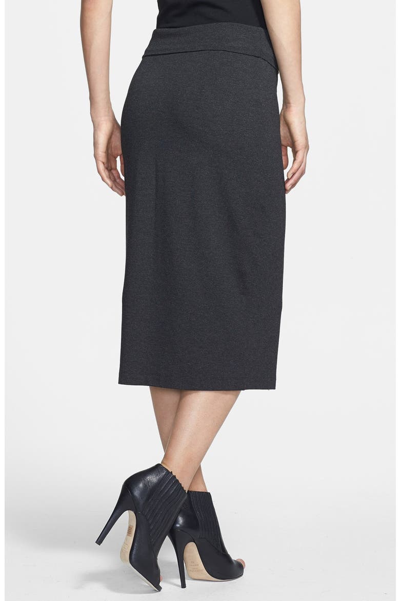 Foldover Straight Midi Skirt, Alternate, color, CHARCOAL