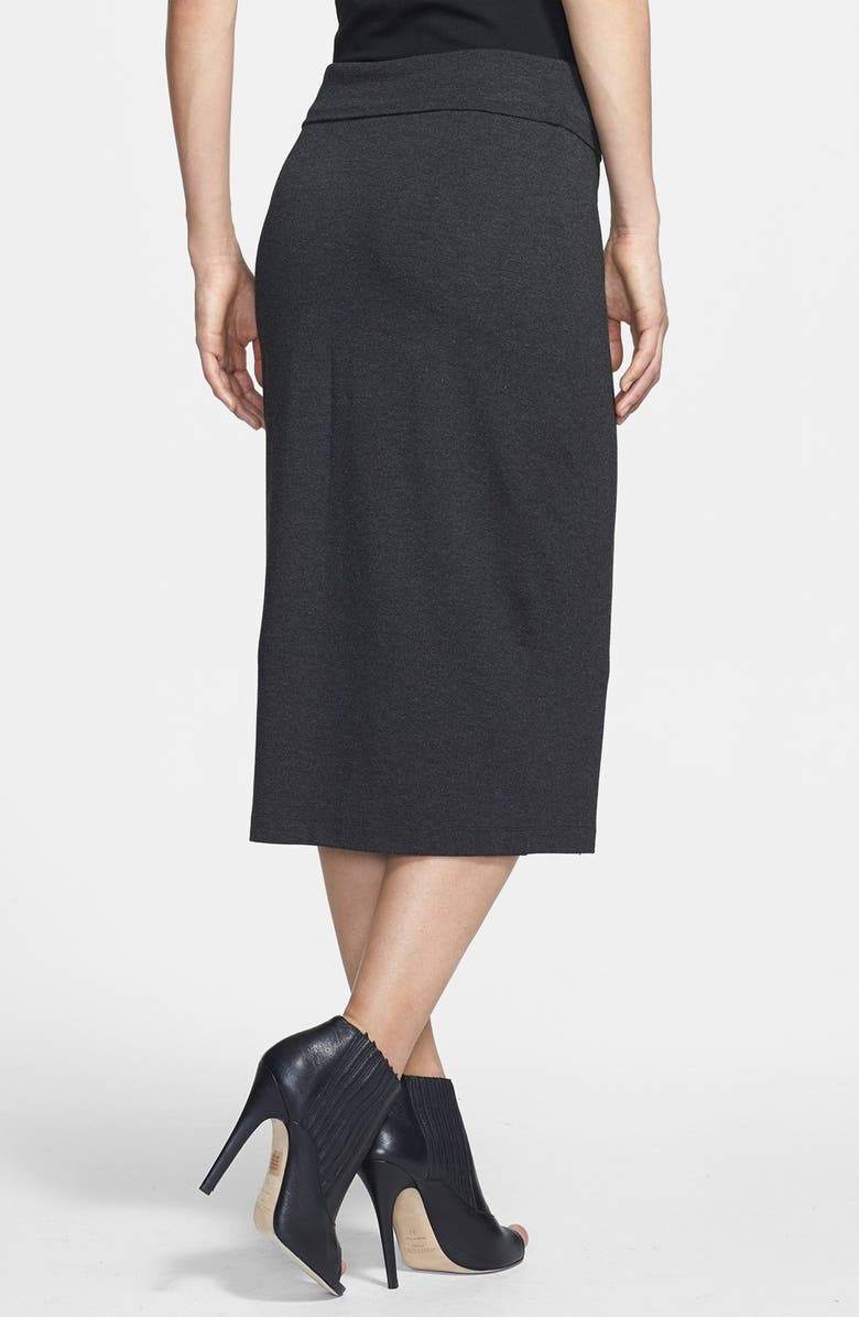 Eileen Fisher Foldover Straight Midi Skirt, Alternate, color, 
