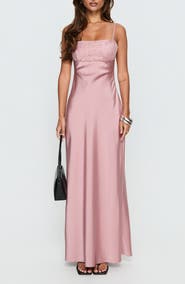 Princess Polly Engracia Sequin Sleeveless Satin Gown