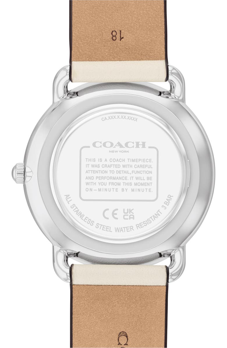 COACH Elliot Leather Strap Watch, 36mm, Alternate, color, 