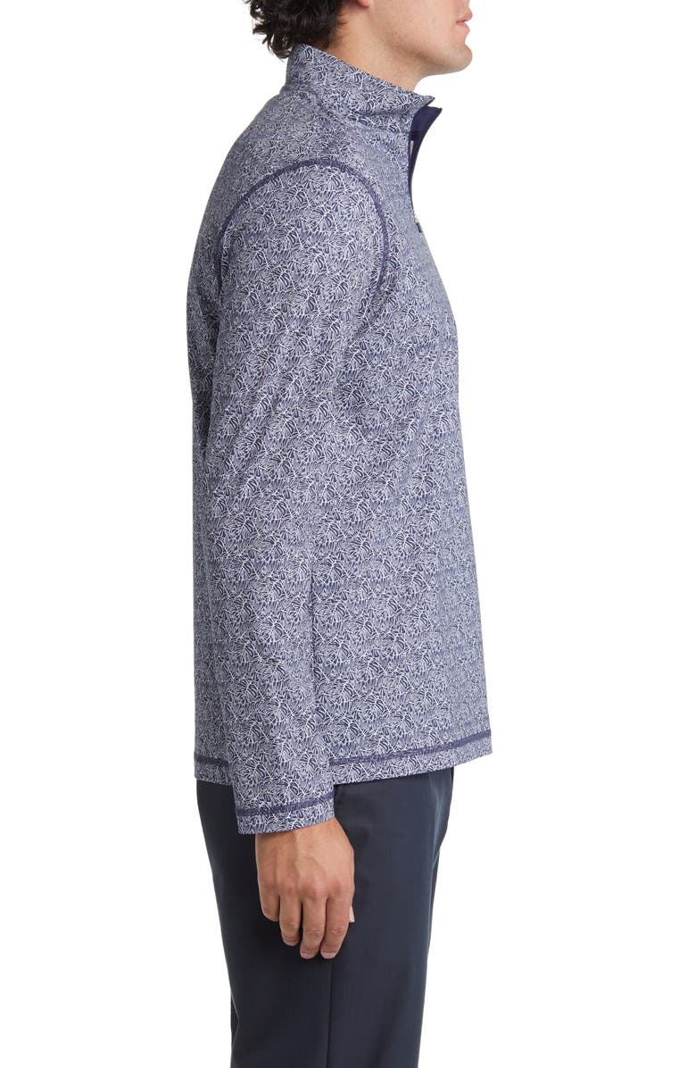 Bugatchi OoohCotton<sup>®</sup> Print Quarter Zip Pullover, Alternate, color,