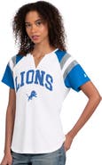 STARTER Women's Starter White Detroit Lions Game On Notch Neck T-Shirt