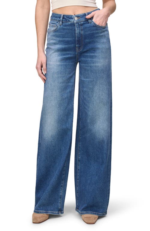 Warp & Weft Warp+weft High Waist Wide Leg Jeans In Cuff It