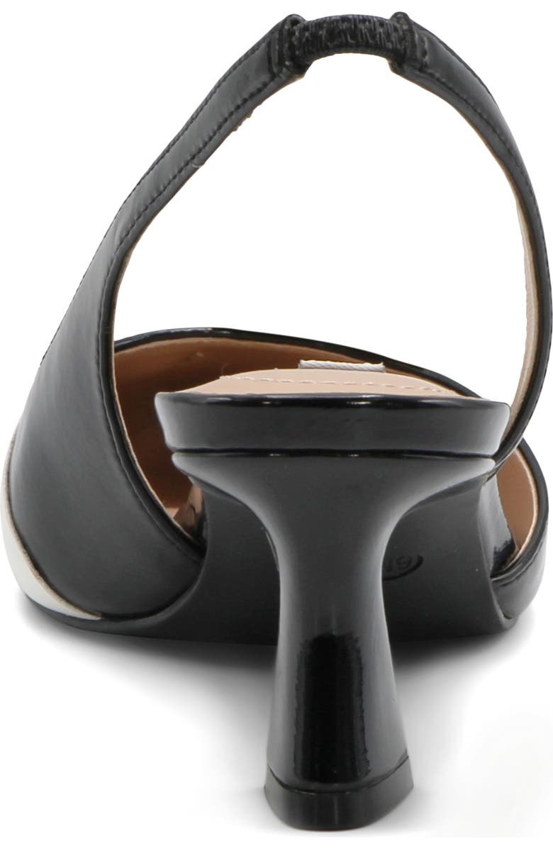 Charles David Alias Slingback Half d'Orsay Pointed Toe Pump, Alternate, color, Black-White