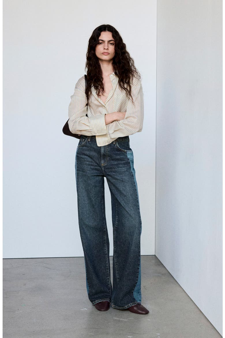 Remira High Waist Wide Leg Jeans, Alternate, color, DARK BLUE