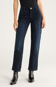 Damson Madder Juli Wavy Seam Wide Leg Jeans