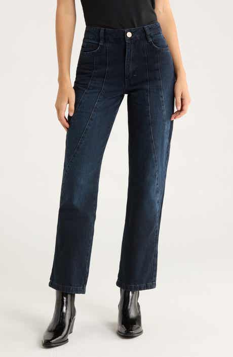 Damson Madder Juli Wavy Seam Wide Leg Jeans
