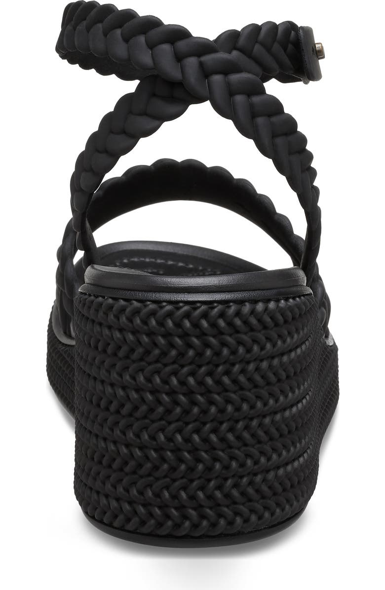 CROCS Brooklyn Platform Wedge Sandal, Alternate, color, Black/ Black