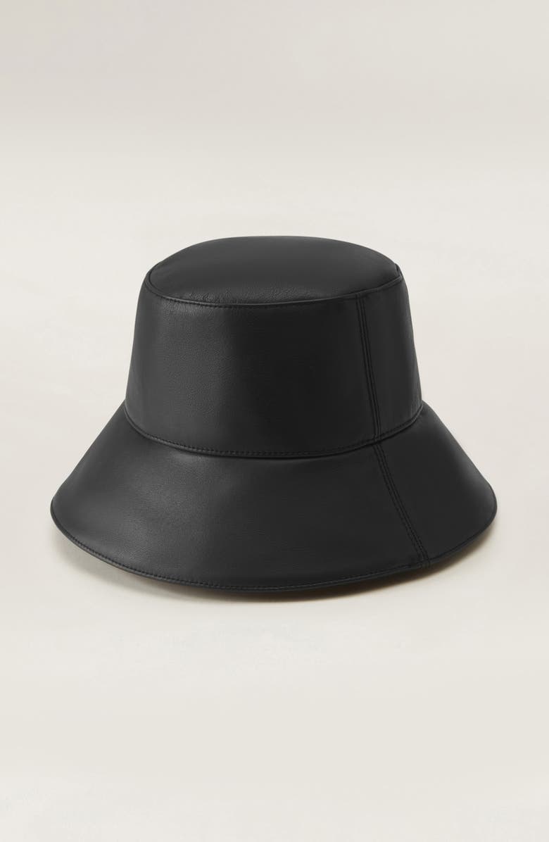 Helen Kaminski Ezra Leather Bucket Hat, Alternate, color,