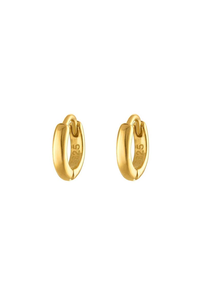 Gold Six Mm Huggie Hoop Earring, Main, color, Gold