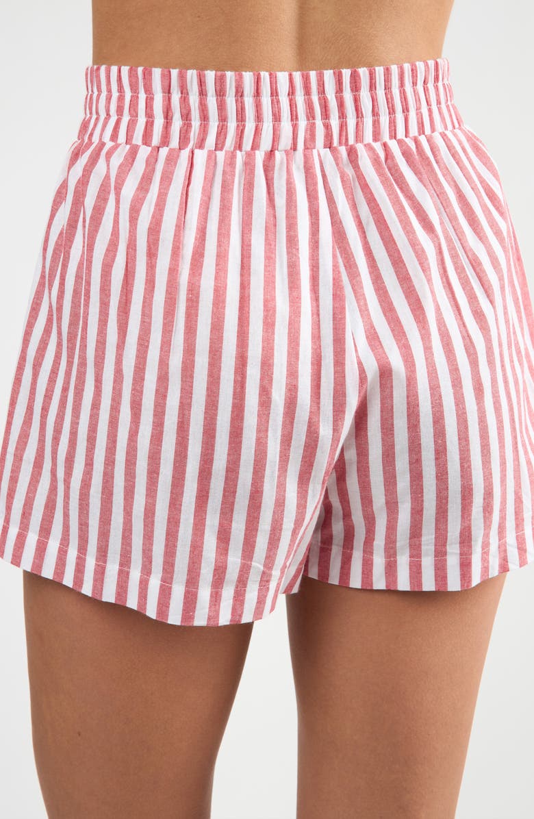 Viens Avec Moi The Summer Stripe Boxer Shorts, Alternate, color, Red