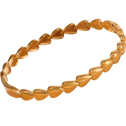 Waterproof Gold Plated Band Love  Bracelet