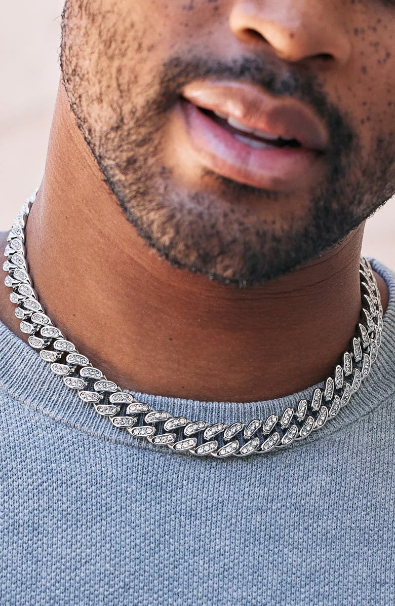 Brook and York Men's Cubic Zirconia Chain Link Necklace, Alternate, color,