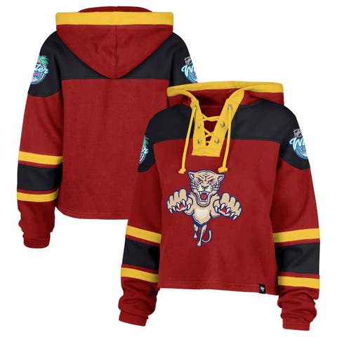 Women
s 
47 Red Florida Panthers 2026 NHL Winter Classic Cropped Superior Lacer Hoodie