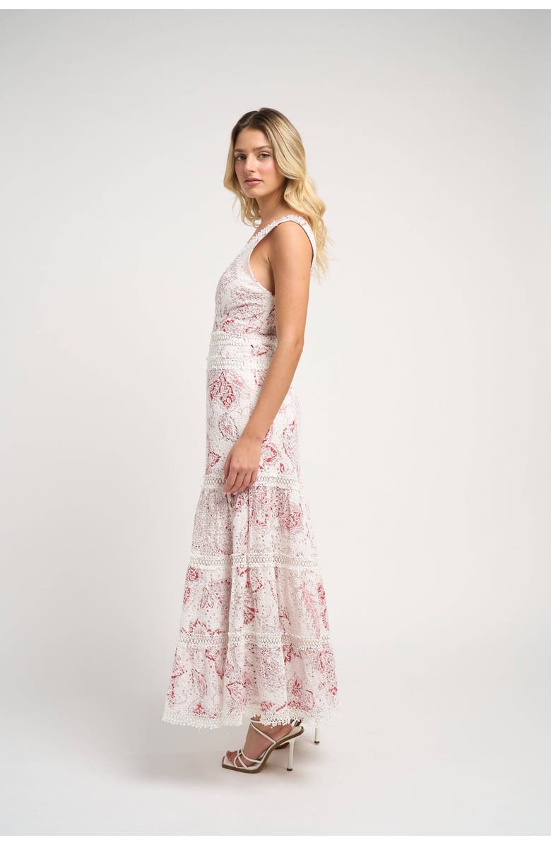 GUADALUPE DESIGN Naina Long Dress, Alternate, color, Red