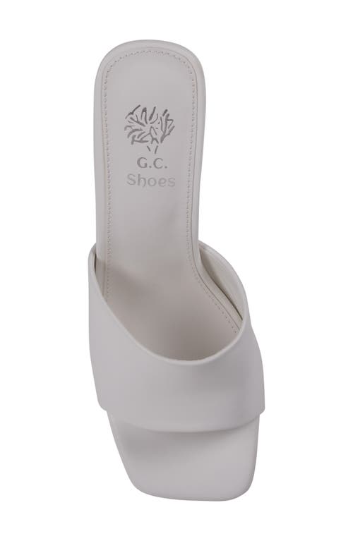 Gc Shoes Women's Soho Square Toe Block Heel Dress Sandals In White