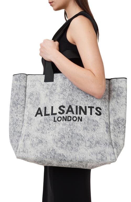 Shop Allsaints Izzy East/west Denim Tote