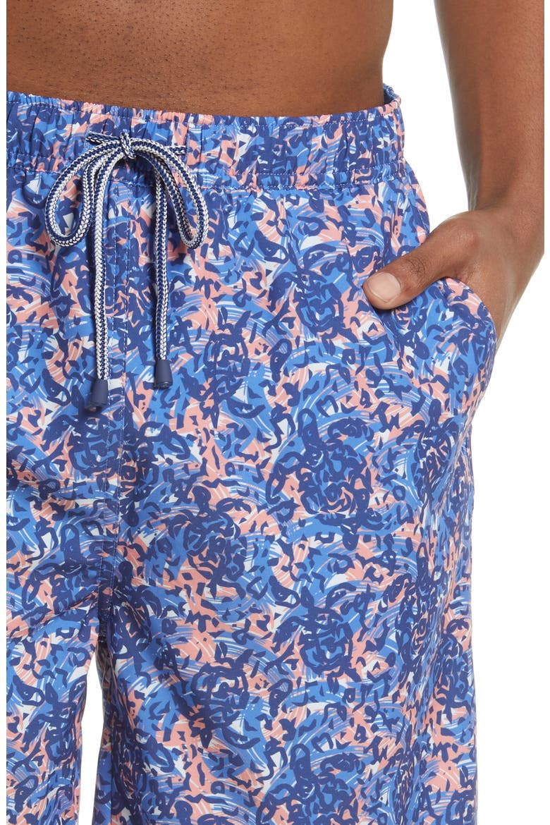 Turtle Tide Swim Trunks, Alternate, color, CARNIVAL BLUE