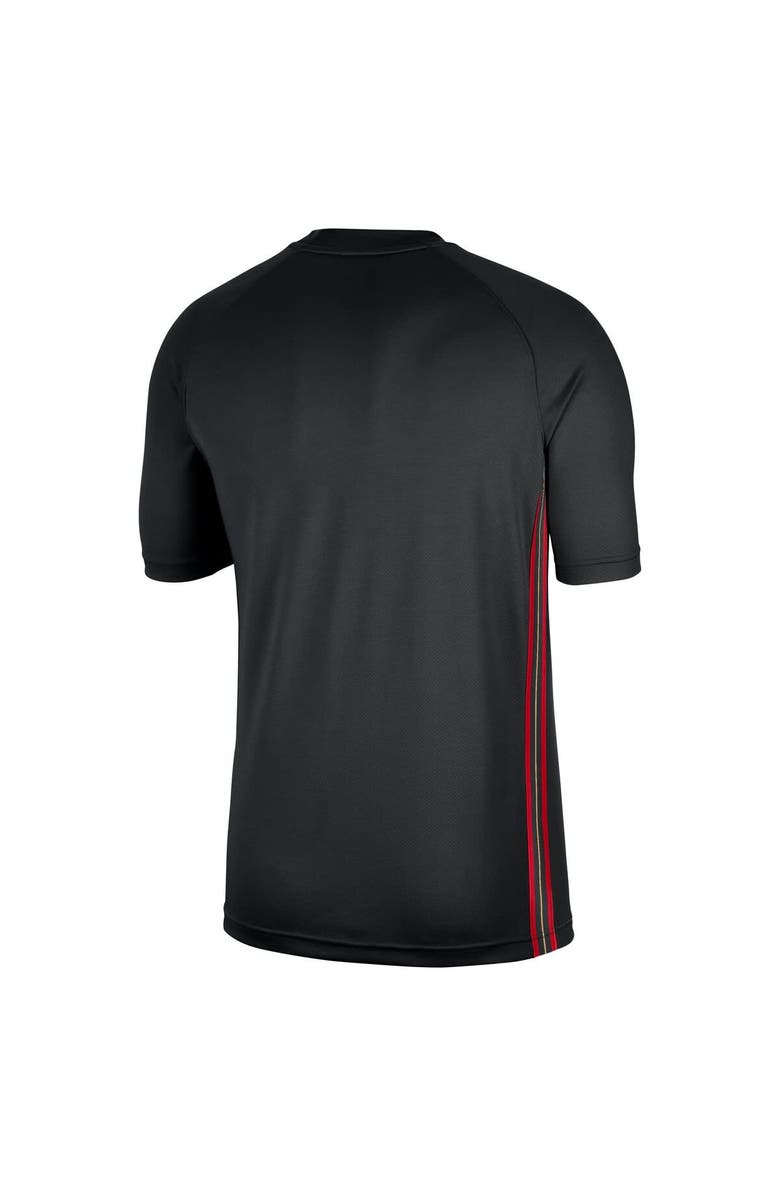 Nike Men's Nike Black Philadelphia 76ers Classic Edition Hardwood Classics Authentic Game Shooting T-Shirt, Alternate, color, Black