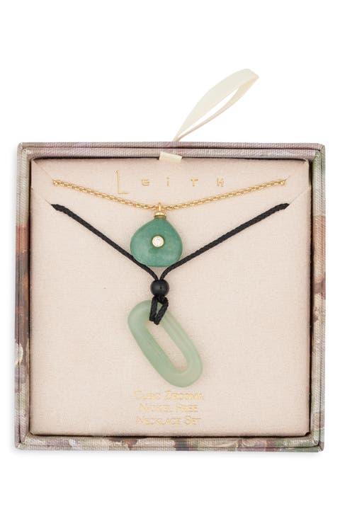 Set of 2 Cord Necklaces