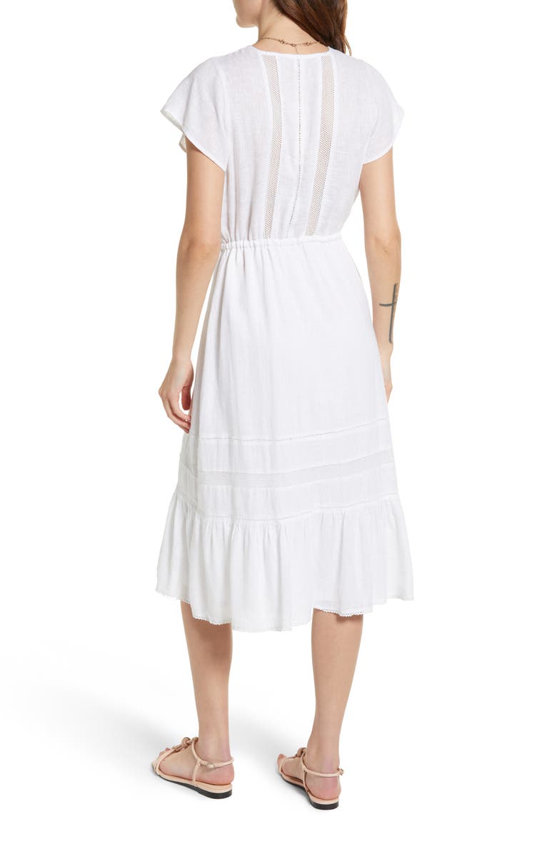 Rails Kiki Tie Front Linen Blend Dress, Alternate, color, 