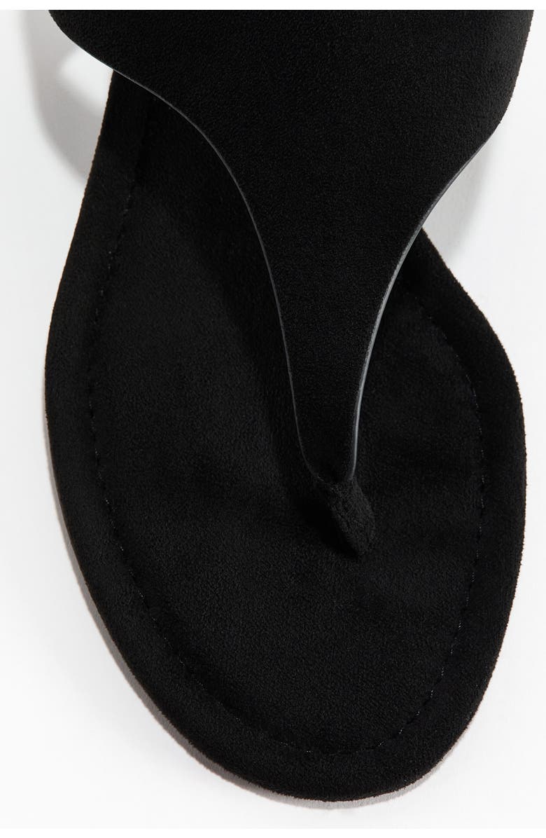 H&M Kitten-heeled Sandals, Alternate, color, Black