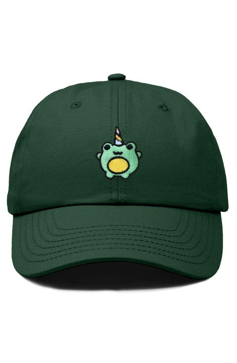 Froggy Unicorn Embroidered Cap