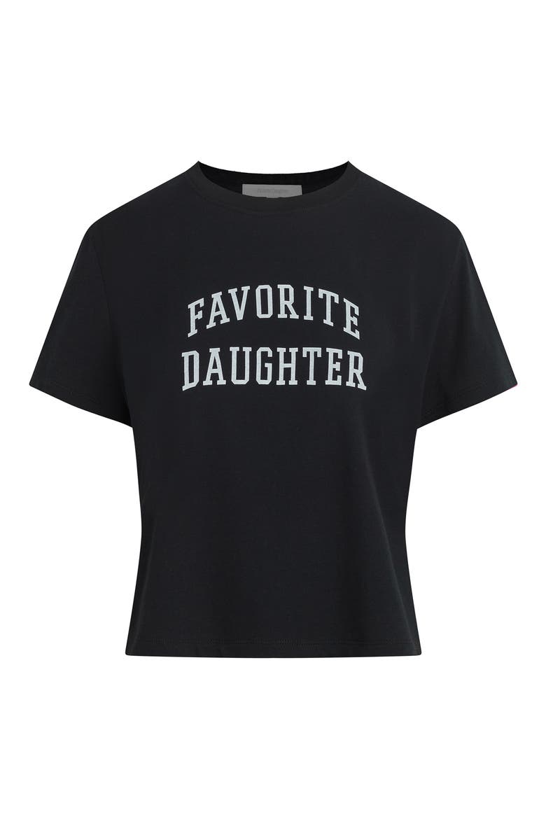 Cropped Collegiate Tee, Alternate, color, BLACK W/ WHITE