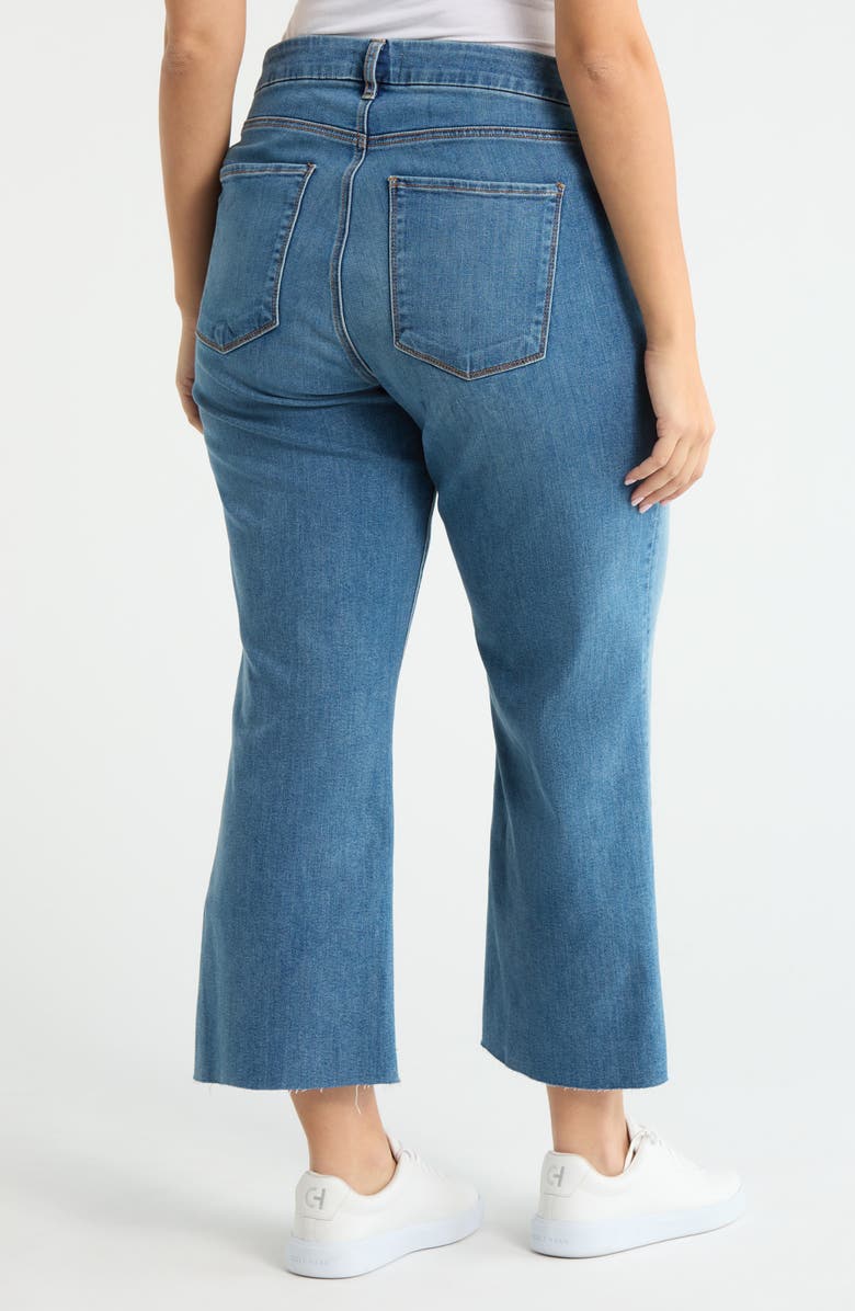 KUT from the Kloth Meg Raw Hem High Waist Ankle Wide Leg Jeans, Alternate, color, Earn