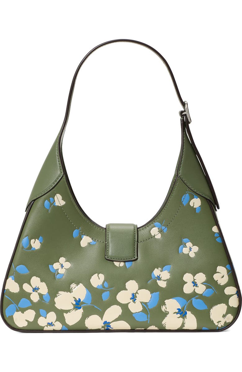 Kate Spade New York noveau painterly bouquet embossed leather shoulder bag, Alternate, color,