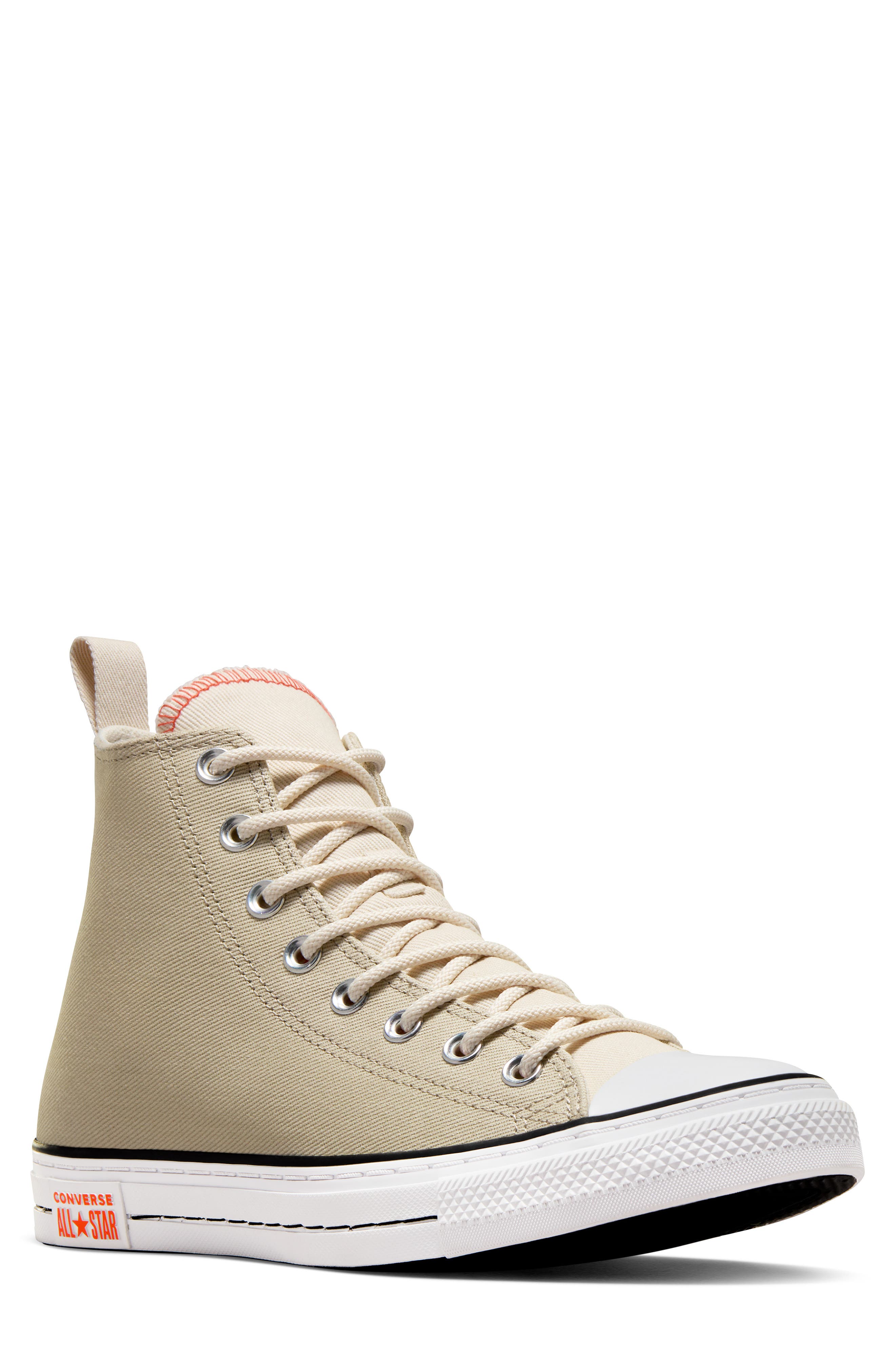 Converse Gender Inclusive Chuck Taylor<sup>®</sup> All Star<sup>®</sup> High Top Sneaker, Main, color, Beach Stone/ Natural Ivory